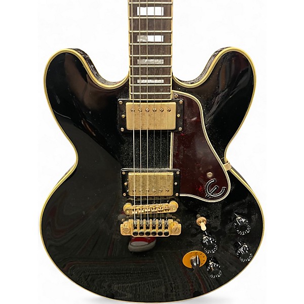 Used Epiphone BB King Lucille Black and Gold Hollow Body Electric Guitar