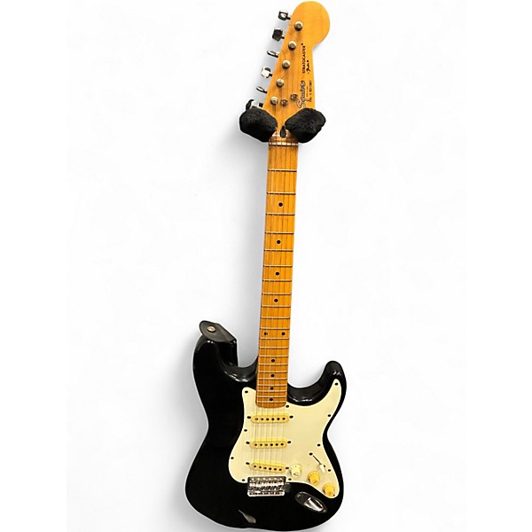 Used Squier Korean Standard Stratocaster Black Solid Body Electric Guitar