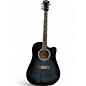 Used Washburn WA90CE Trans Black Acoustic Electric Guitar thumbnail