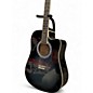 Used Washburn WA90CE Trans Black Acoustic Electric Guitar