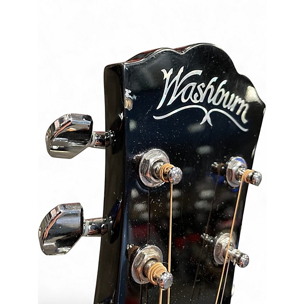 Used Washburn WA90CE Trans Black Acoustic Electric Guitar