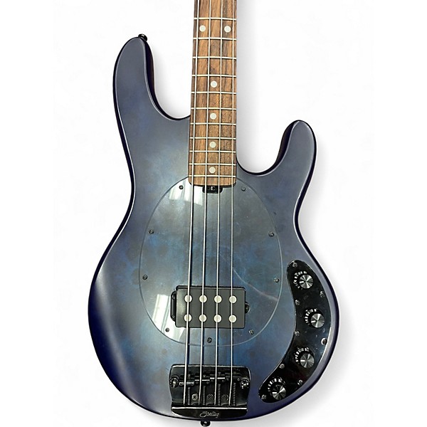 Used Sterling by Music Man Ray34 Blue Burst Electric Bass Guitar