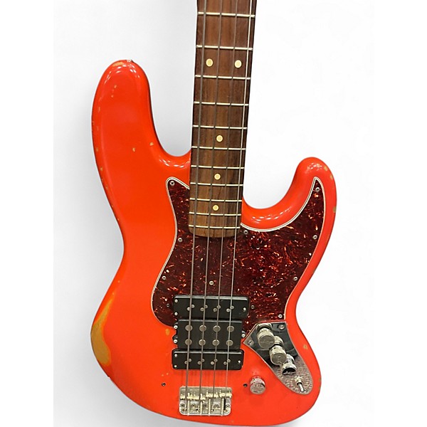 Used Fender Road Worn 1960S Jazz Bass Fiesta Red Electric Bass Guitar