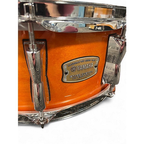 Used Yamaha 14X5.5 Stage Custom Snare HONEY AMBER Drum