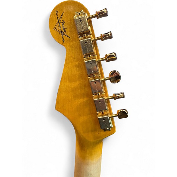 Used Fender Stevie Ray Vaughan Custom Shop Relic Sunburst Solid Body Electric Guitar