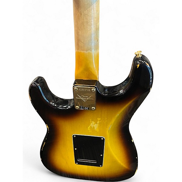 Used Fender Stevie Ray Vaughan Custom Shop Relic Sunburst Solid Body Electric Guitar