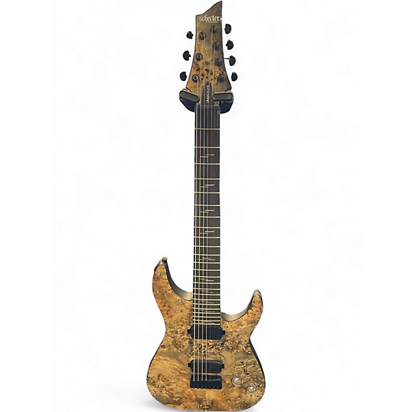 Used Schecter Guitar Research OMEN ELITE 7 STRING BROWN Solid Body Electric Guitar