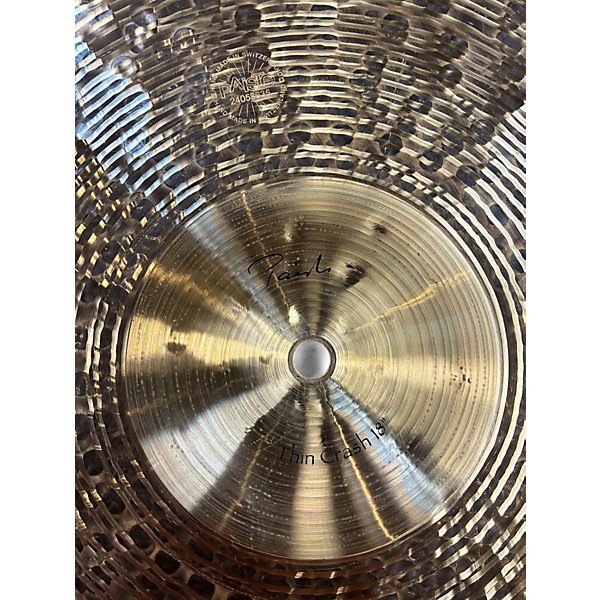 Used Paiste 18in Traditional Thin Crash Cymbal