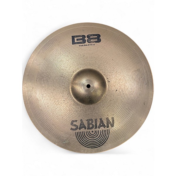 Used SABIAN 18in B8 Crash Ride Cymbal
