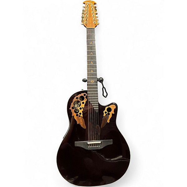 Used Ovation 1598-MEII Melissa Etheridge Signature Ruby Red Burst 12 String Acoustic Guitar