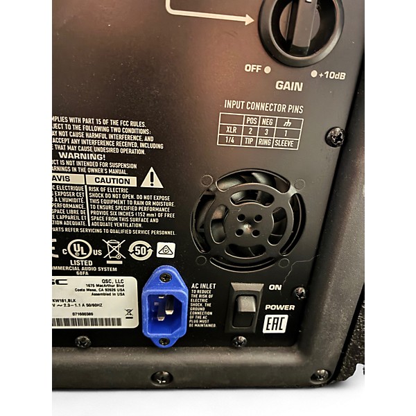 Used QSC KW181 1000W Powered Subwoofer