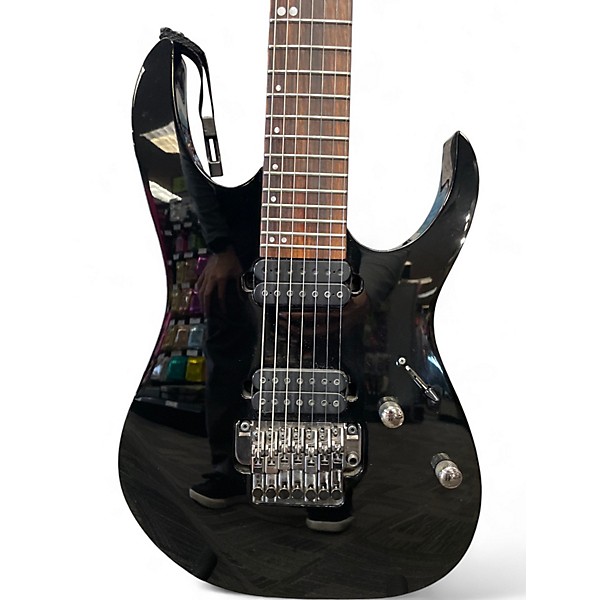 Used Ibanez RG927MZ PREMIUM 7 STRING Black Solid Body Electric Guitar