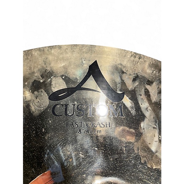 Used Zildjian 18in A Custom Fast Crash Cymbal