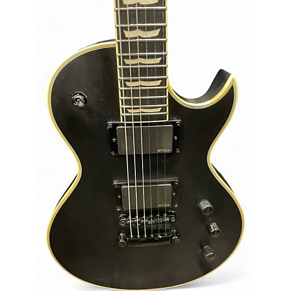 Used Harley Benton L-1000 Satin Black Solid Body Electric Guitar