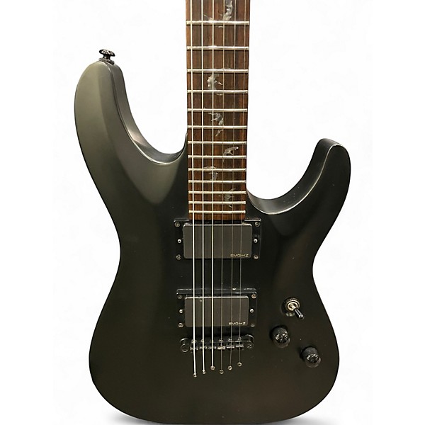 Used Schecter Guitar Research Damien 6 Satin Black Solid Body Electric Guitar