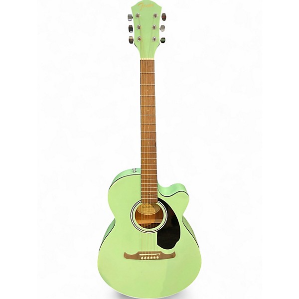 Used Fender FA135CE Concert surf green Acoustic Electric Guitar
