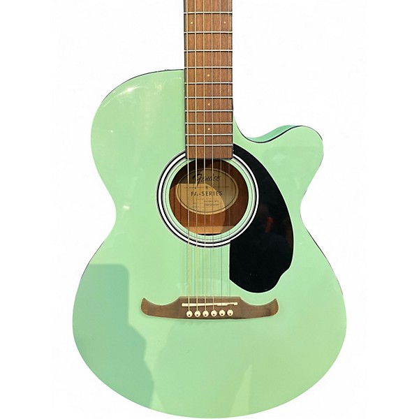 Used Fender FA135CE Concert surf green Acoustic Electric Guitar