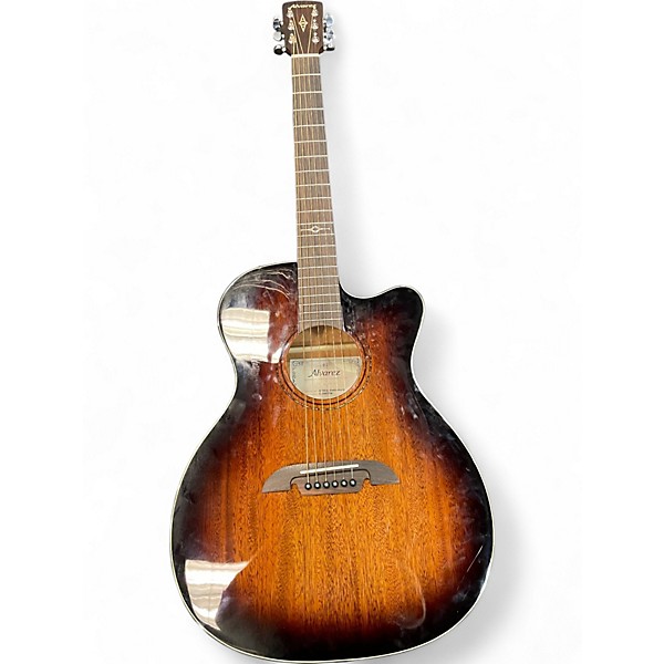 Used Alvarez AF66CE Artist Series OM Folk SHADOWBURST Acoustic Electric Guitar