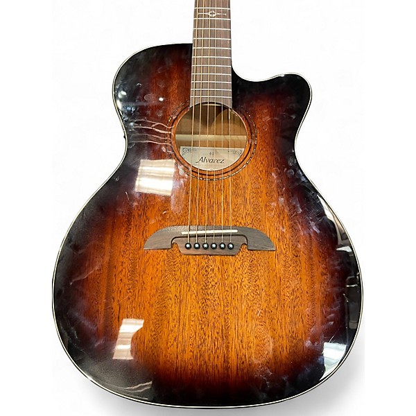Used Alvarez AF66CE Artist Series OM Folk SHADOWBURST Acoustic Electric Guitar