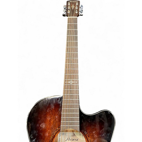 Used Alvarez AF66CE Artist Series OM Folk SHADOWBURST Acoustic Electric Guitar
