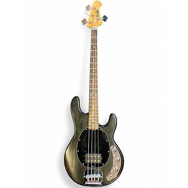 Used Sterling by Music Man Sub 4 Transparent Black Electric Bass Guitar