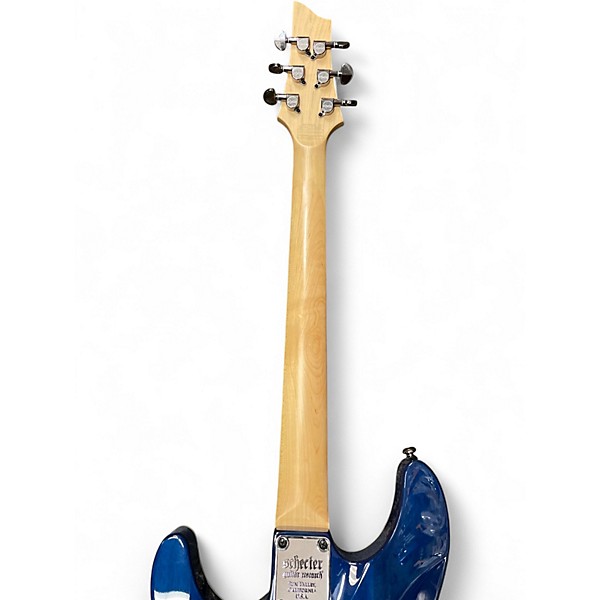 Used Schecter Guitar Research Omen Extreme 6 Blue Burst Solid Body Electric Guitar