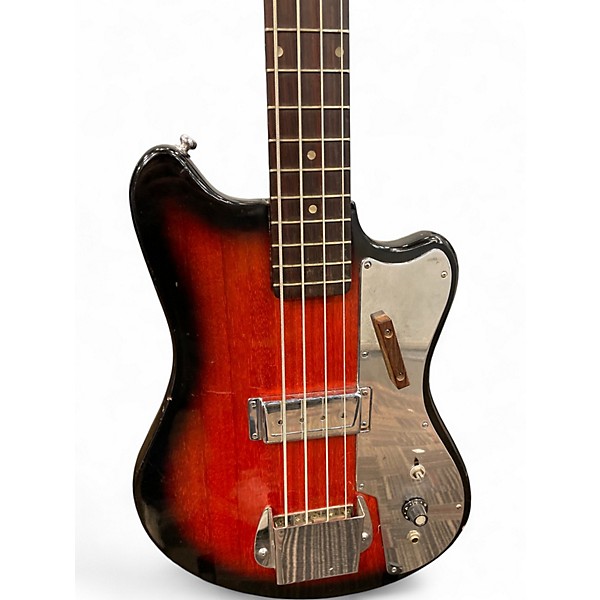 Used Teisco 1PU 2 Color Sunburst Electric Bass Guitar