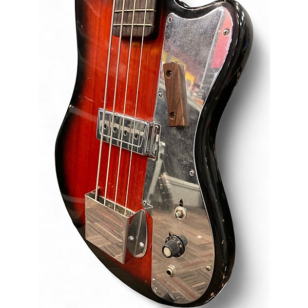 Used Teisco 1PU 2 Color Sunburst Electric Bass Guitar
