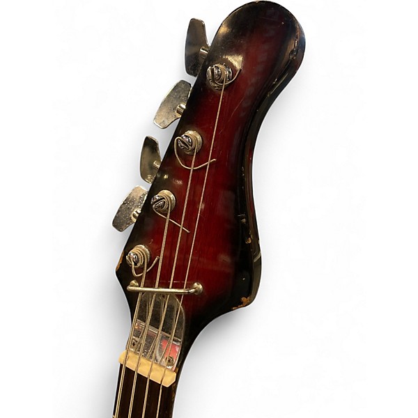 Used Teisco 1PU 2 Color Sunburst Electric Bass Guitar
