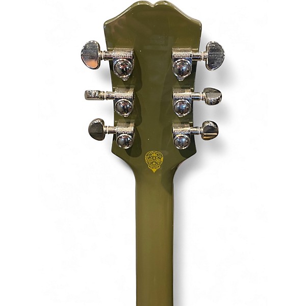 Used Epiphone SHINICHI UBUKATA ES355 OLIVE GREEN Hollow Body Electric Guitar