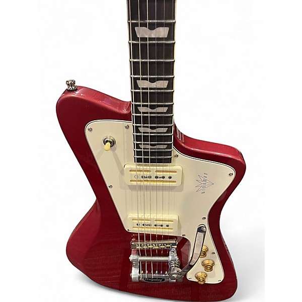 Used Baum Wingman Crimson Red Solid Body Electric Guitar