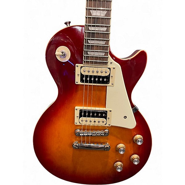 Used Epiphone Les Paul Classic 2 Tone Sunburst Solid Body Electric Guitar