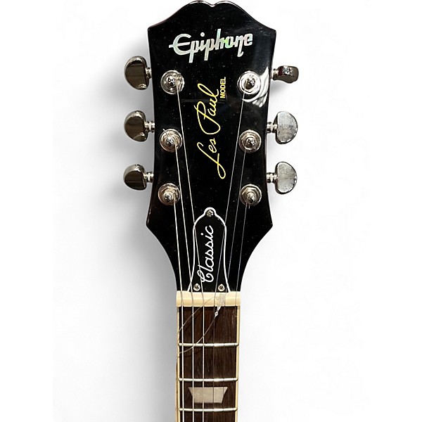 Used Epiphone Les Paul Classic 2 Tone Sunburst Solid Body Electric Guitar