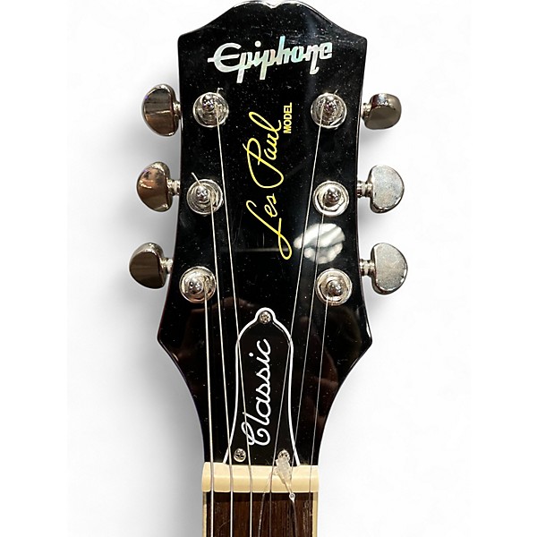 Used Epiphone Les Paul Classic 2 Tone Sunburst Solid Body Electric Guitar