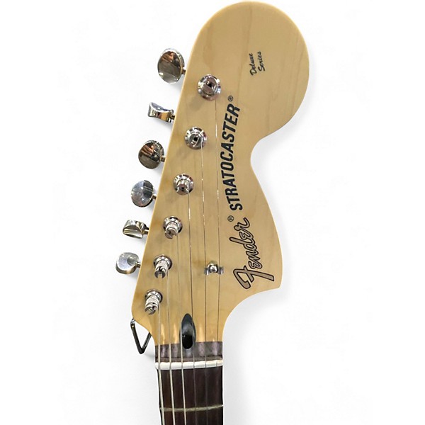 Used Fender Tom Delonge Signature Stratocaster Graffiti Yellow Solid Body Electric Guitar
