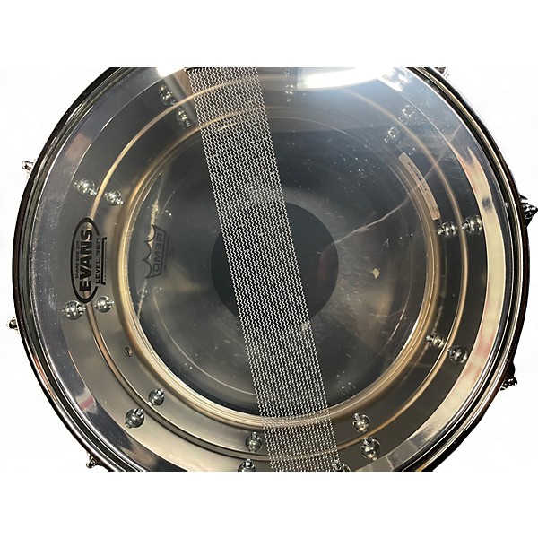 Used Ludwig 14in Supraphonic Chrome Over Brass Snare Drum Chrome Drum