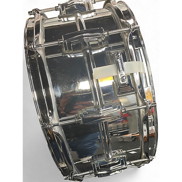 Used Ludwig 14in Supraphonic Chrome Over Brass Snare Drum Chrome Drum