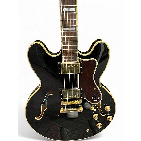 Used Epiphone Sheraton II Black Hollow Body Electric Guitar