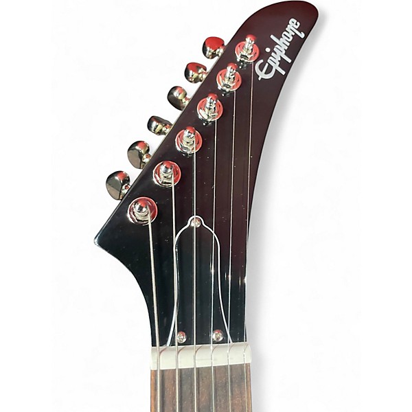 Used Epiphone Inspired by Gibson Epiphone Explorer Custom, Exclusive Silverburst Solid Body Electric Guitar