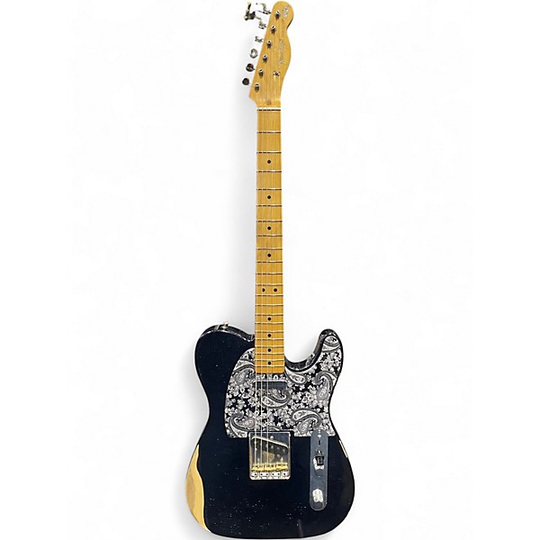 Used Fender Brad Paisley Road Worn Telecaster black sparkle Solid Body Electric Guitar