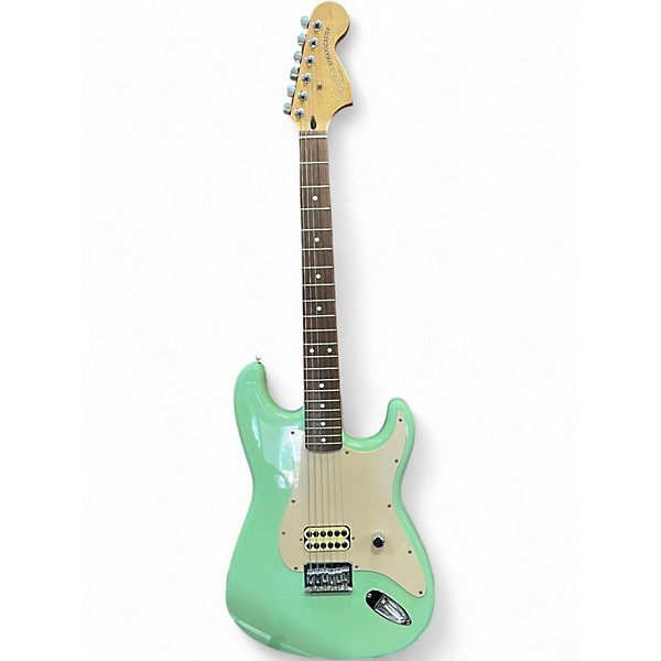 Used Squier Tom Delonge Signature Stratocaster Surf Green Solid Body Electric Guitar