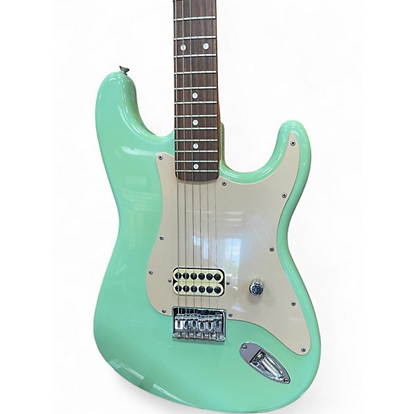 Used Squier Tom Delonge Signature Stratocaster Surf Green Solid Body Electric Guitar