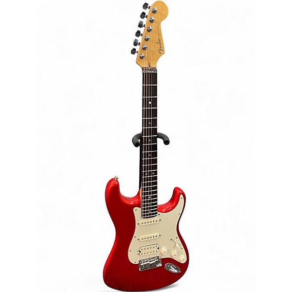 Used Fender American Deluxe Stratocaster Chrome Red Solid Body Electric Guitar