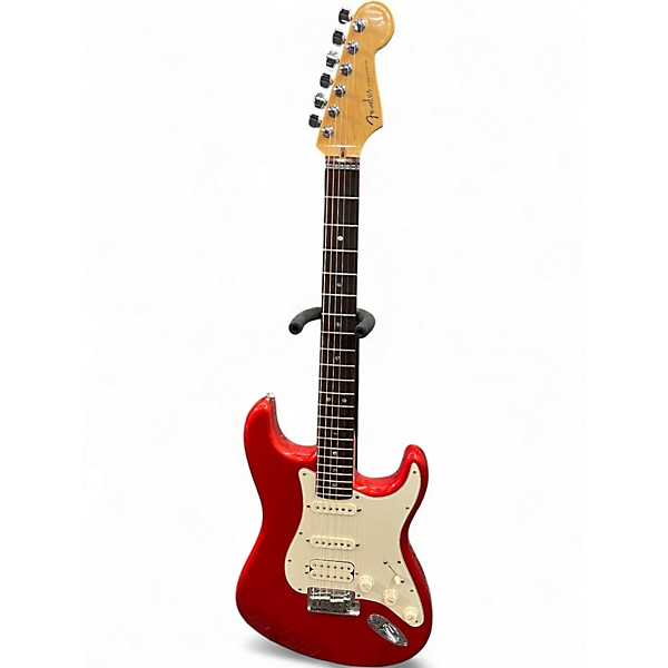 Used Fender American Deluxe Stratocaster Chrome Red Solid Body Electric Guitar