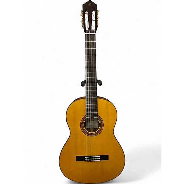 Used Yamaha CGTA Transacoustic Vintage Yellow Classical Acoustic Electric Guitar