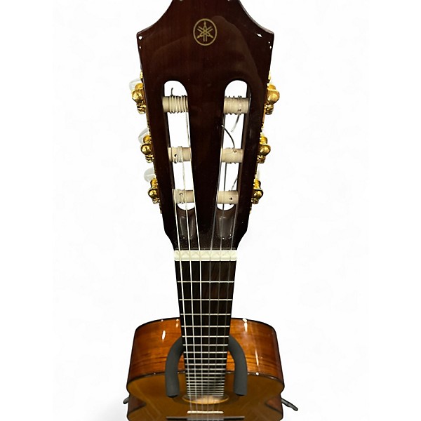 Used Yamaha CGTA Transacoustic Vintage Yellow Classical Acoustic Electric Guitar