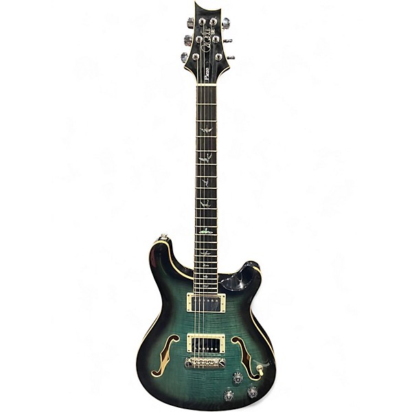 Used PRS SE Hollowbody II Piezo Peacock Blue Hollow Body Electric Guitar