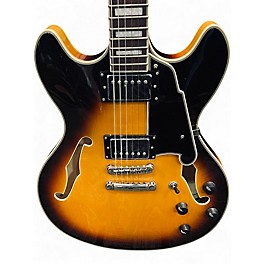 Used D'Angelico Premier Series DC NATURAL Hollow Body Electric Guitar