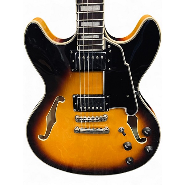Used D'Angelico Premier Series DC NATURAL Hollow Body Electric Guitar
