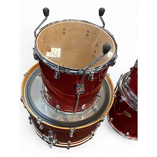 Used Ludwig 4 Piece LUDWIG CENTENNIAL ZEP  RED SPARKLE Drum Kit